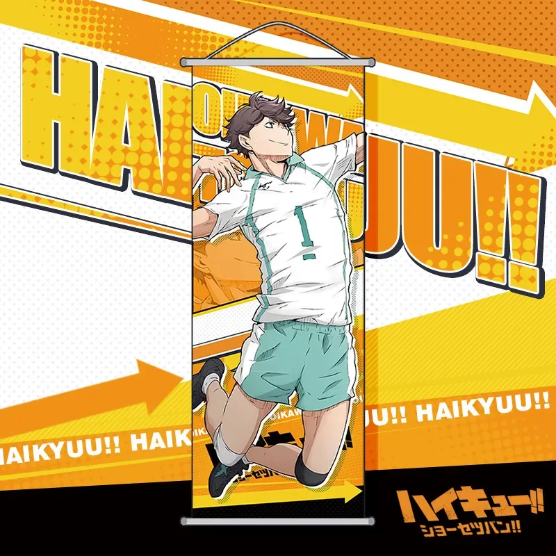 New Haikyuu!! Poster Room Wallpaper Cartoon Hinata Shoyo Long Scroll Hanging Painting Anime Peripheral Support Decoration - Image 6