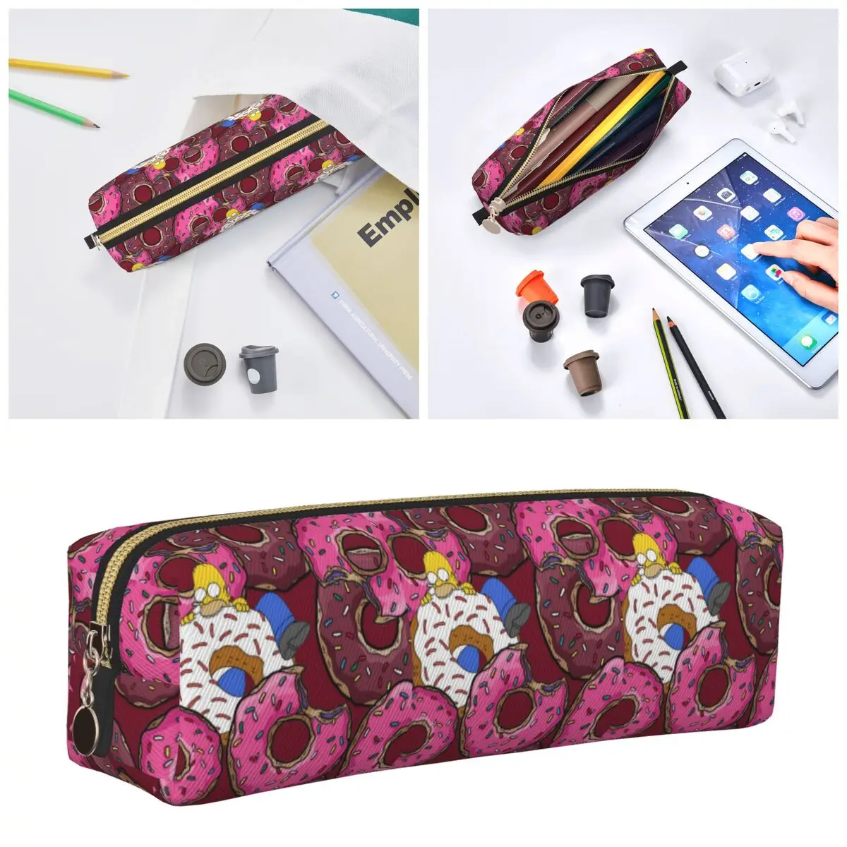 

Lovely Cartoon The S-Simpsons Pencil Cases Pencilcases Pen Box for Student Large Storage Bags School Supplies Gifts Stationery