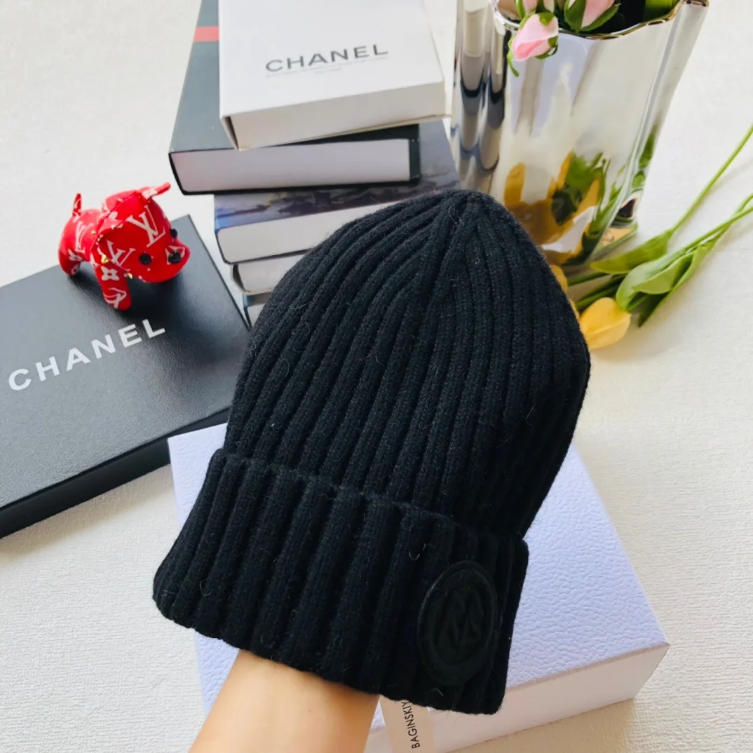 Gorro de lã quente grossa feminino, chapéus de marca, moda inverno, nova chegada