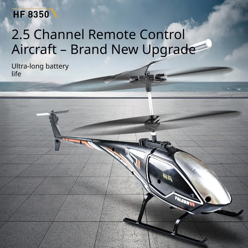 Hf 8350 Rc Helicopter 2.5 Channel Remote Control Aircraft Altitude Hold Rechargeable Model For Hobby Beginner Outdoor Play