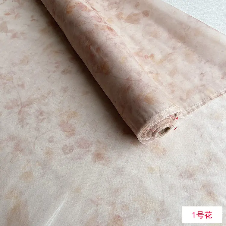 140 Wide Digital Printing 8 Momme Silk Organza Fabric Silk Crisp Silk Dress Fabric