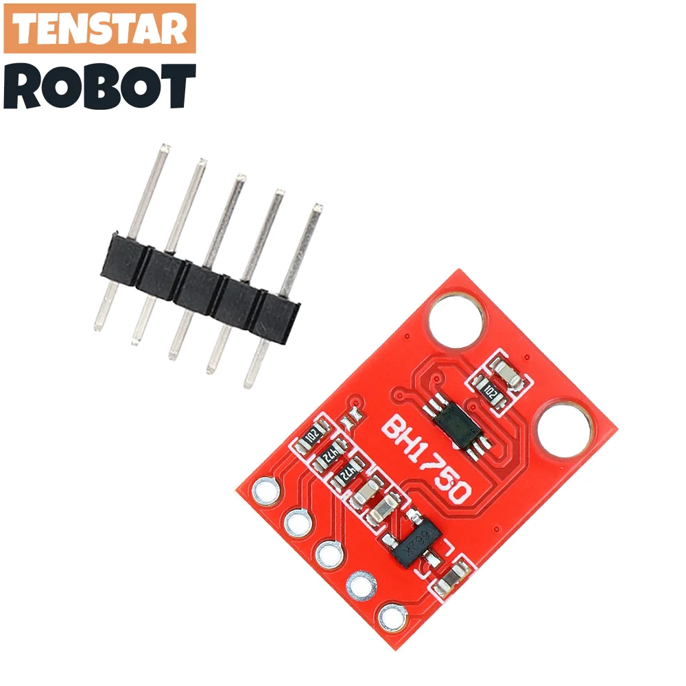 TENSTAR 2pcs GY-302 BH1750 Red Board Light Intensity Illumination Module Sensor BH1750FVI 3V-5V