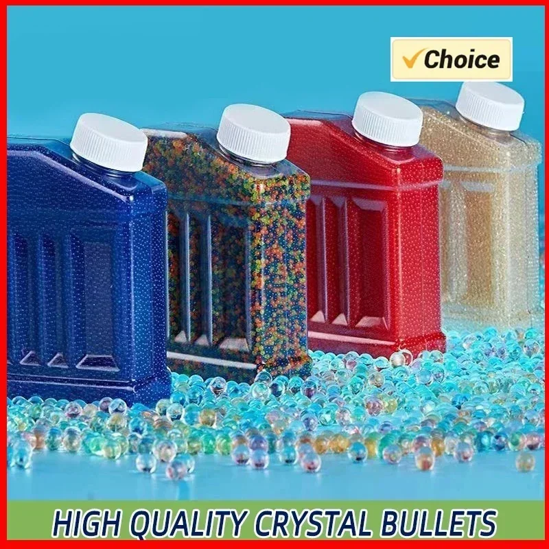 Boules de cristal colorées, petite bouteille carrée, balle de cristal, perle absorbante de 7 à 8MM, perle à bulles de chargement