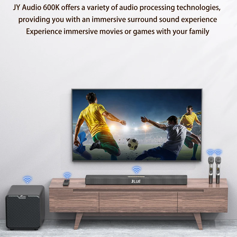 Listwy dźwiękowe 2.1CH do telewizora, kompaktowy soundbar do kina domowego z bezprzewodowym subwooferem, obsługą ARC/optycznego/koncentrycznego/AUX/USB