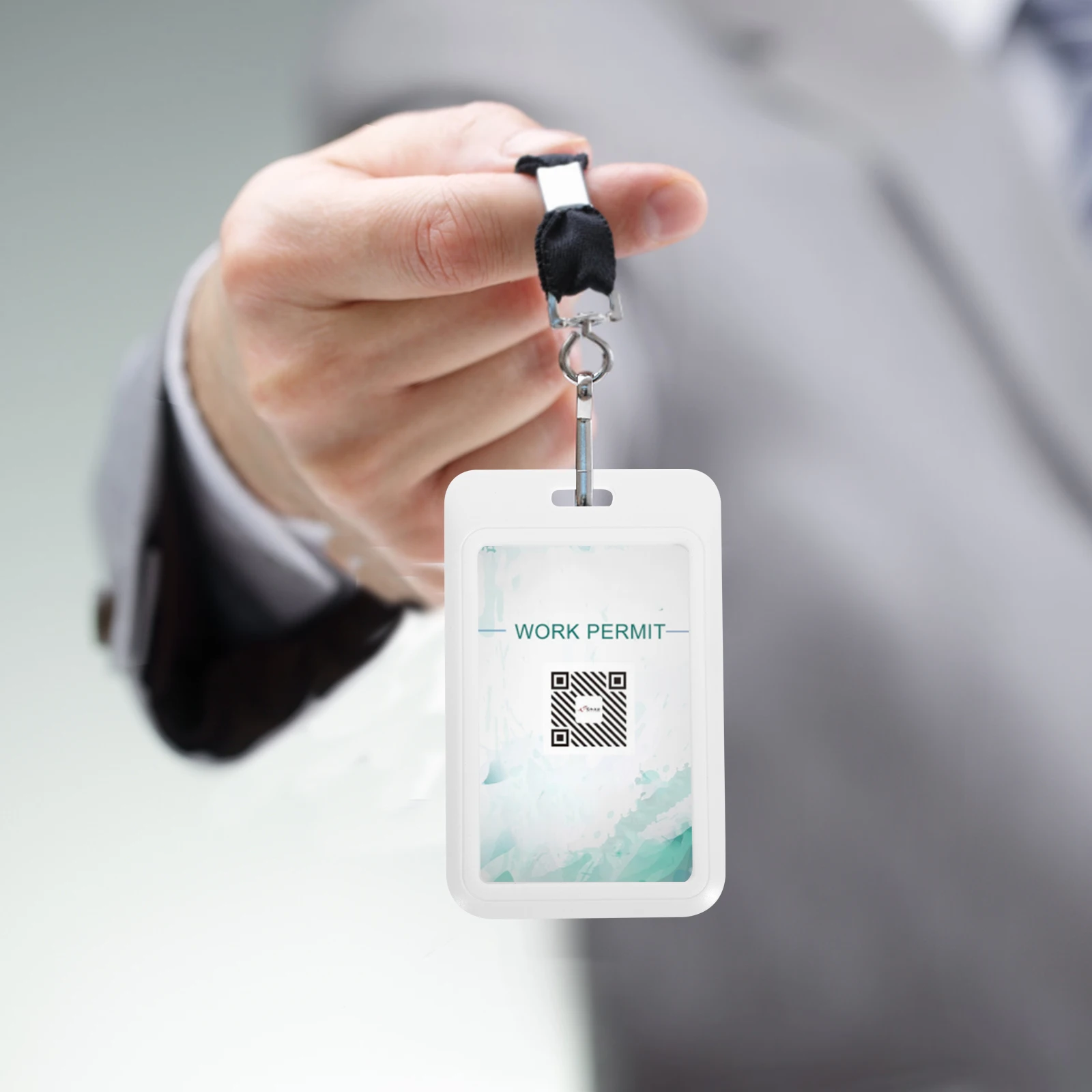 

8Pcs Sliding Card Cover ABS Hard Vertical Id Badge Holder Office Name Tag Card Protector Nurse Id Badge Holder