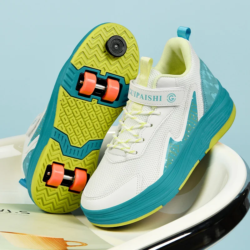 

Children's board shoes sports shoes Board shoes with wheels Comfortable breathable mesh shoes Boys Girls