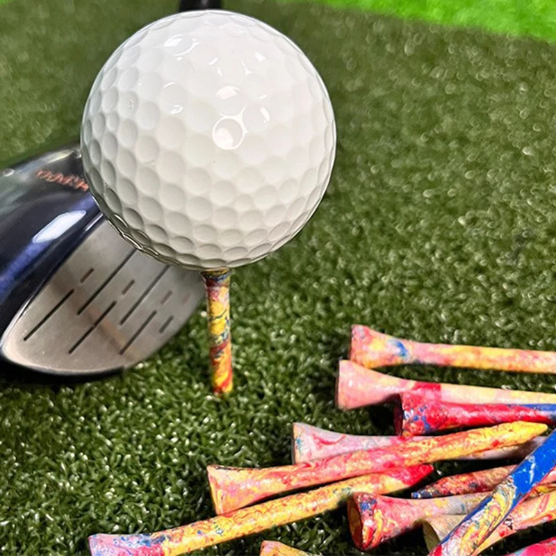 CRESTGOLF 100 stks/pak 70 MM/80 MM Houten Golf Tees Golf Houten Tees Kleurrijke Golf Houten Tee accessoires