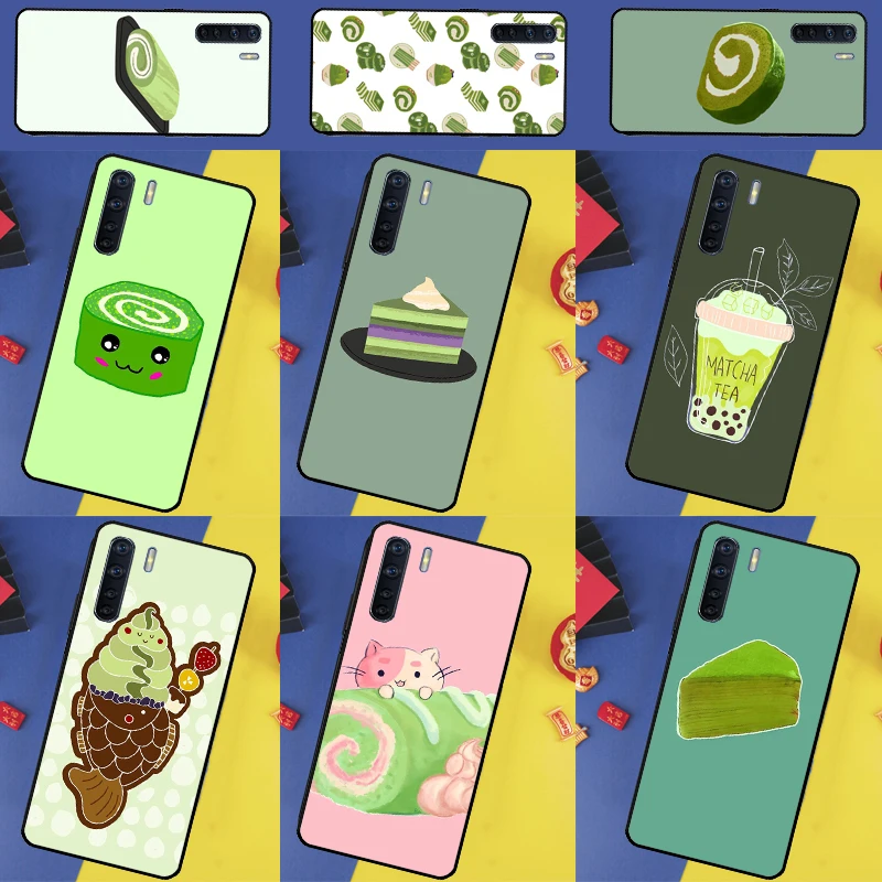 Matcha Cake For OPPO A15 A16 A83 A91 A93 A52 A72 A3S A54 A74 A94 A5 A9 A31 A53 A53S 2020 Phone Case