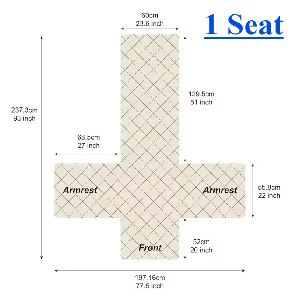 1Seat Non Slip Armchair Slipcovers for Recliner Chair Waterproof Recliner Chair Cover with Pocket Washable Reclining Chair Cover view 2