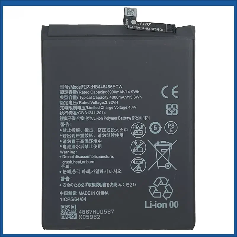HB446486ECW Battery For Huawei Honor 9X/P.Smart Z/Nova 5i/10Plus/P20 lite 2019/Honor 9X Pro/Y9S 2020/Y9s 2019/P Smart Pro