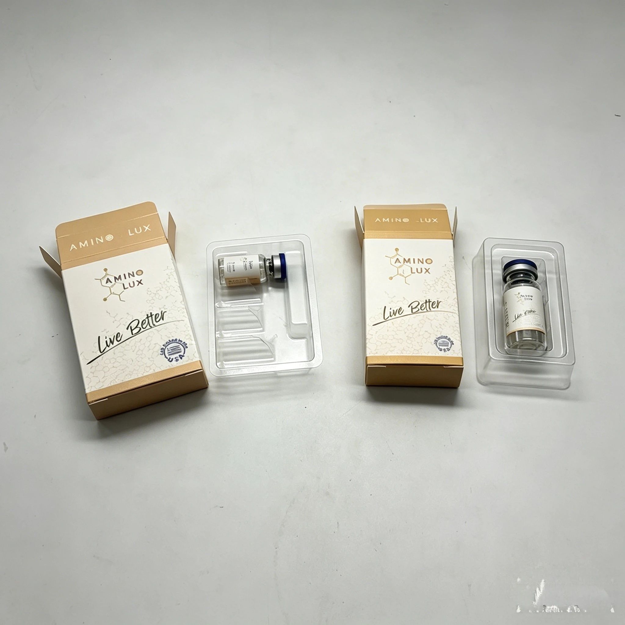Individual Paper Gift Box Durable Custom Packaging for 3ml 10ml Peptide Bottle Cosmetic Liquid Container Storage