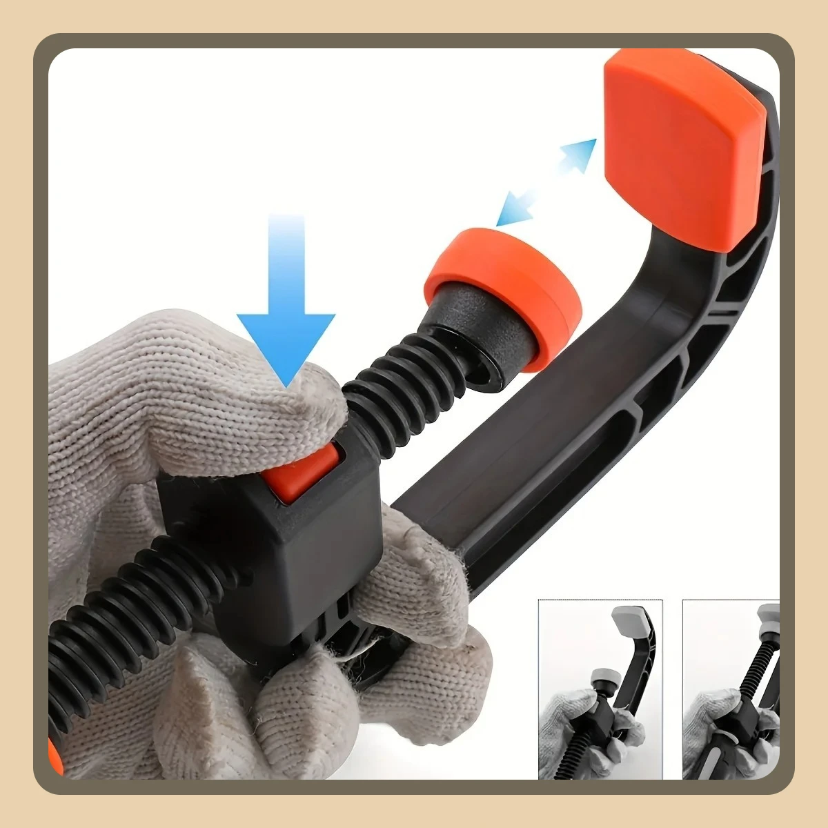 Duas braçadeiras de mola de 7 polegadas com forte força de fixação, braçadeiras de abertura de mandíbula de mola resistentes de nylon plástico reforçado