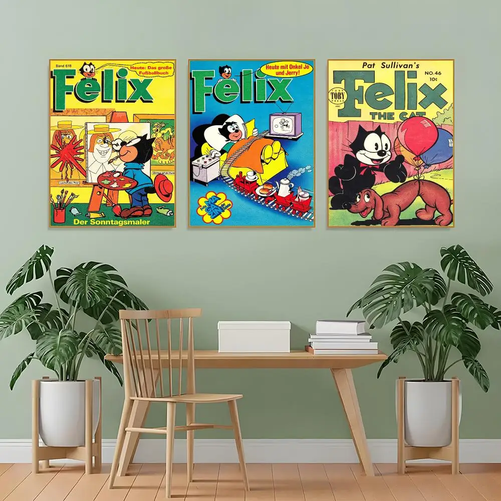 Classic F-Felix The Cat Poster Poster Artistic Stylish Wall Art For Home Office Bathroom‌ Decor Living