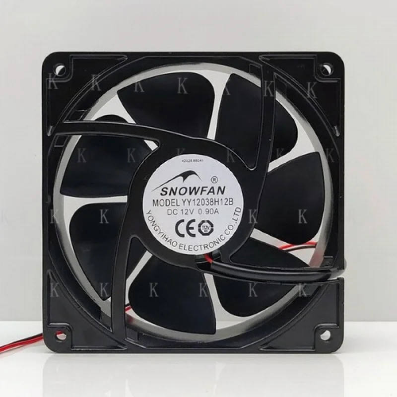 

C FOR SNOWFA YY12038H12B 12038 12V0.90A Double Ball Aluminum Frame Cooling Fan 2pin