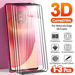 1-3Pcs Case Curved Tempered Glass Protector For Motorola Edge 50 Fusion Moto Edge50Fusion Edge50 50Fusion 2024 Protective Film