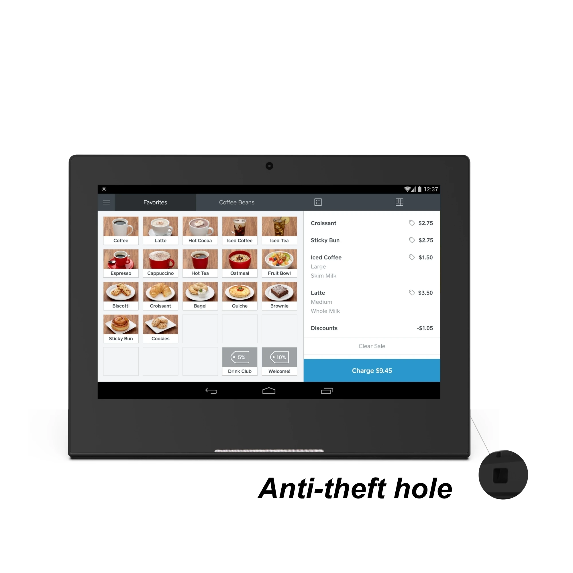 Customizable 10.1-inch Desktop Android 11 Tablet For Restaurant And Hotel Room Ordering Systems And Customer Feedback RJ45 2 + 1