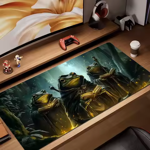 Frog Messenger anime game Mouse Pad rubber anti-slip Desk Mat XXL Gaming mat gamer pc accessories keypad expansion mousepad