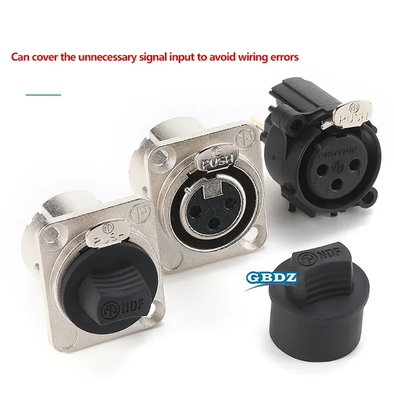 NDF XLR Female Connector Cover DummyPLUG XLR Cannon Audio Inputs Receptacles Cap, Avoid Miss Wiring Protect Against Dust