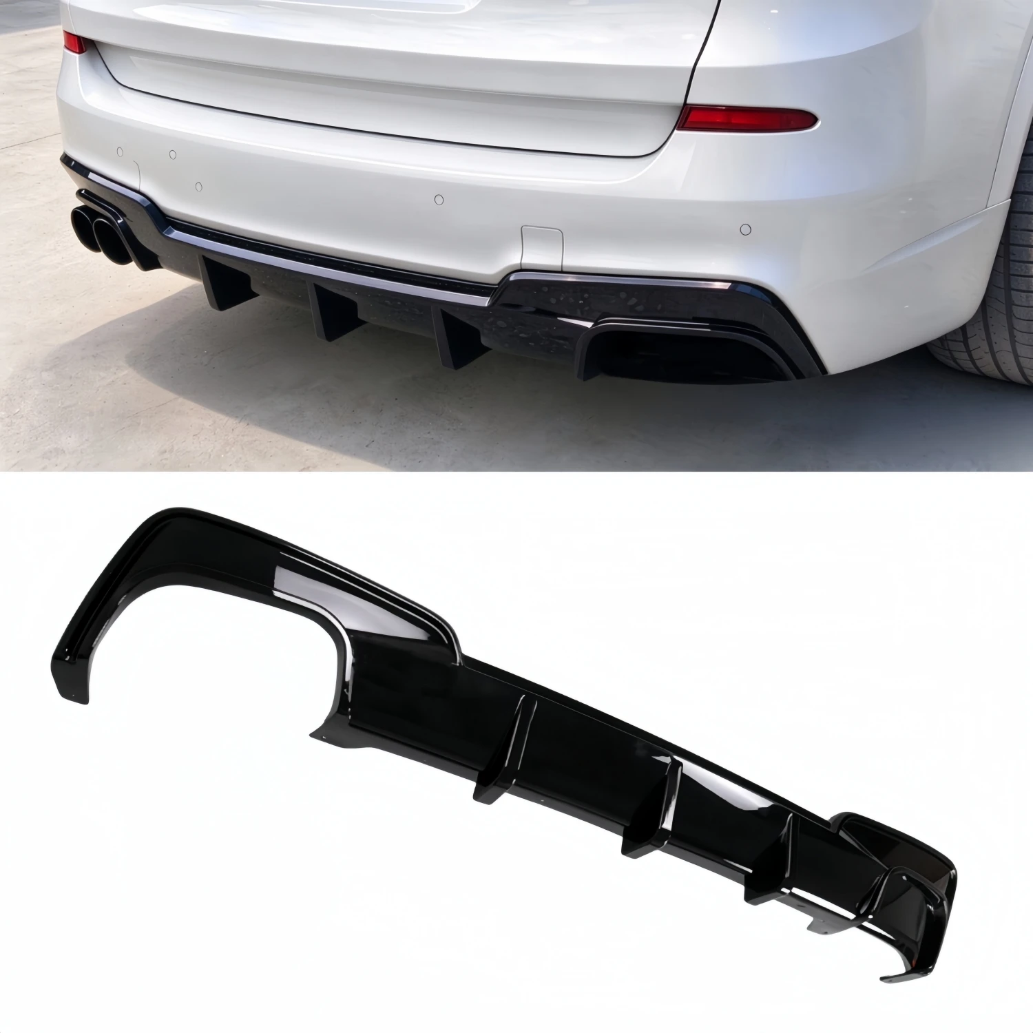 MP Style Gloss Black For Bmw X3 F25 M Sport 2010-2017 Car Rear Diffuser Splitter Exterior OEM Replacement Tuning Body Kits