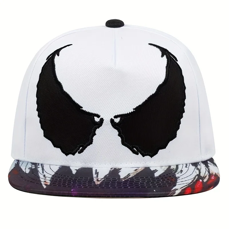 Baseball Cap Wings Embroidered Flat Rim Hip Hop Hat Venom Print Shade Tidal Hat