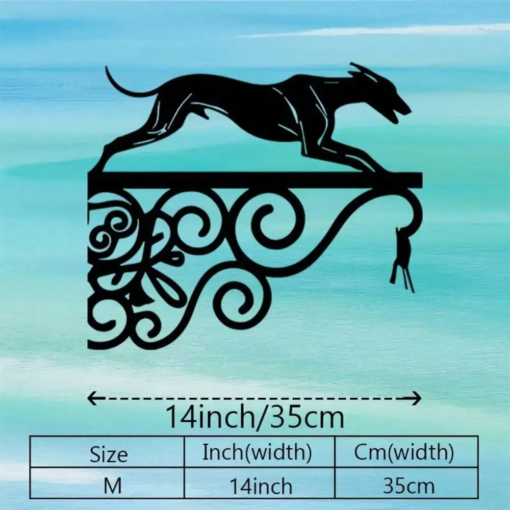 CIFbuy Iron Wall Art Minimalist Greyhound Silhouette Modern Running Leaping Metal Decor For Indoor Outdoor Living Room Bedroom O