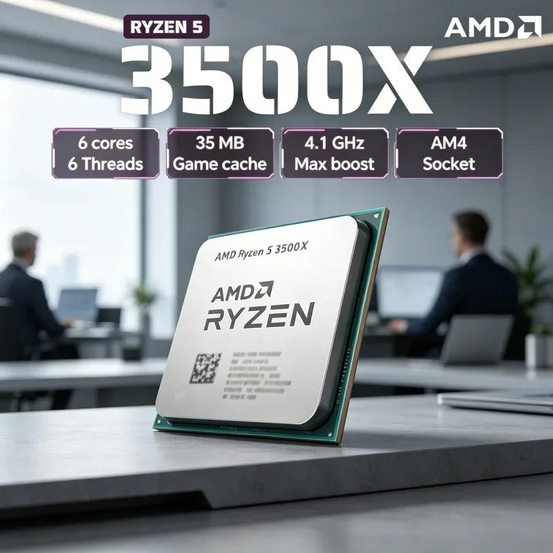 

Entry Desktop Gaming CPU AMD Ryzen 5 3500X 3.6GHz Six-Core Six-Thread 7NM 65W 32M L3 100-000000158 AM4 Unboxed