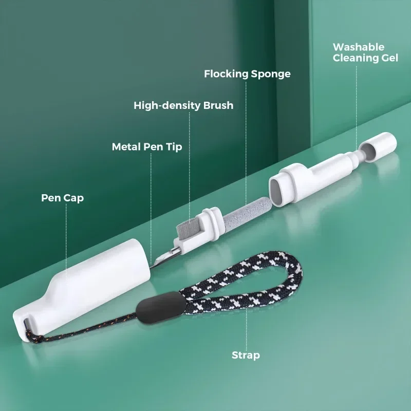 Reinigungsset für AiPods, Reinigungsstift, Bürste, Kopfhörer, Telefon, Tastatur, IPad, Multifunktions-Bluetooth-Kopfhörer-Reinigungsstift