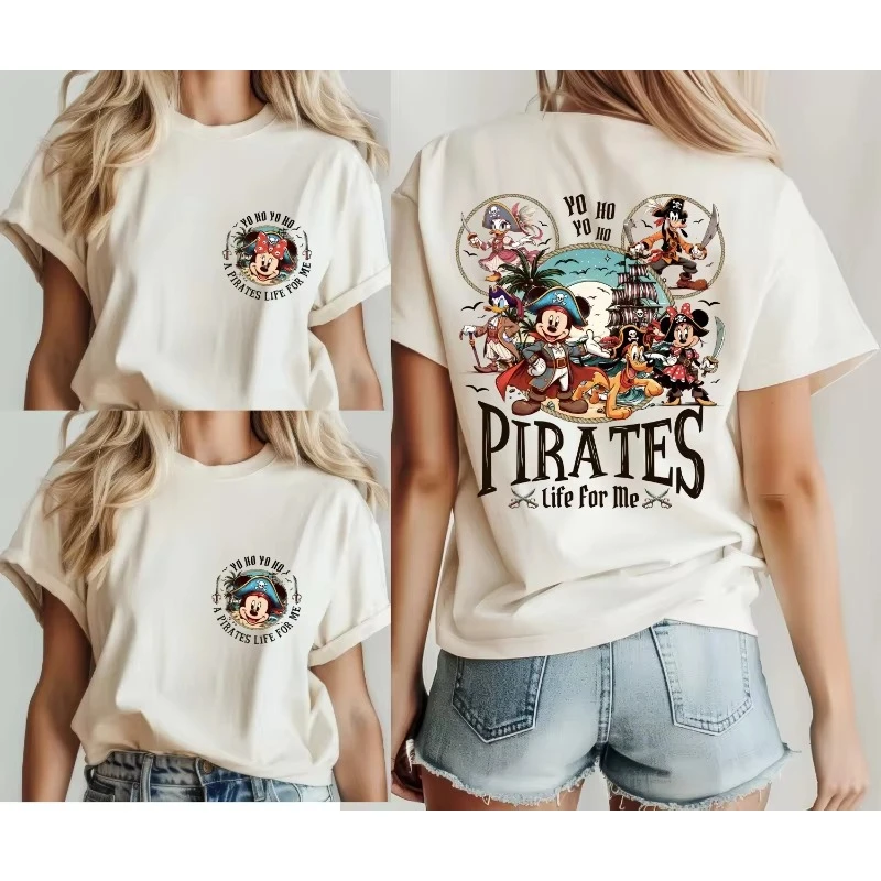 ديزني بوتديمييل يو هو يو هو حياة القراصنة بالنسبة لي قراصنة الكاريبي تي شيرت ميكي وميني ديزني كروز تي شيرت #1