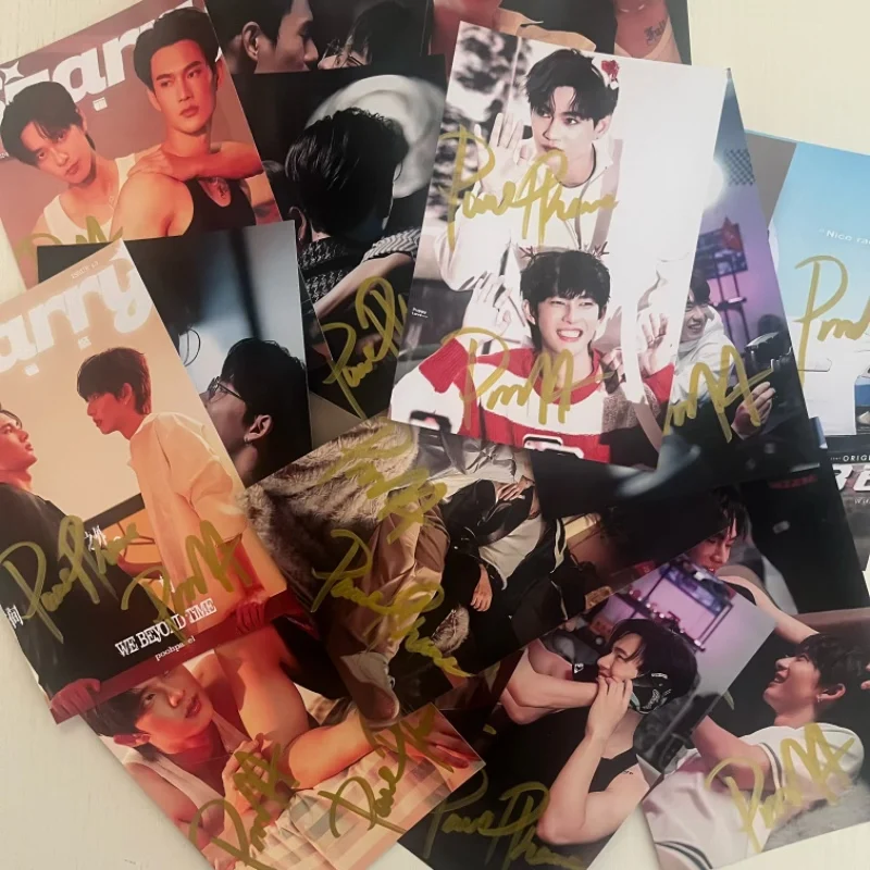 Poohpavel Magazine Cover Poster Autographed Photos Thai TV Pit Babe The Series Drama Stills Handwritten Signature Picture
