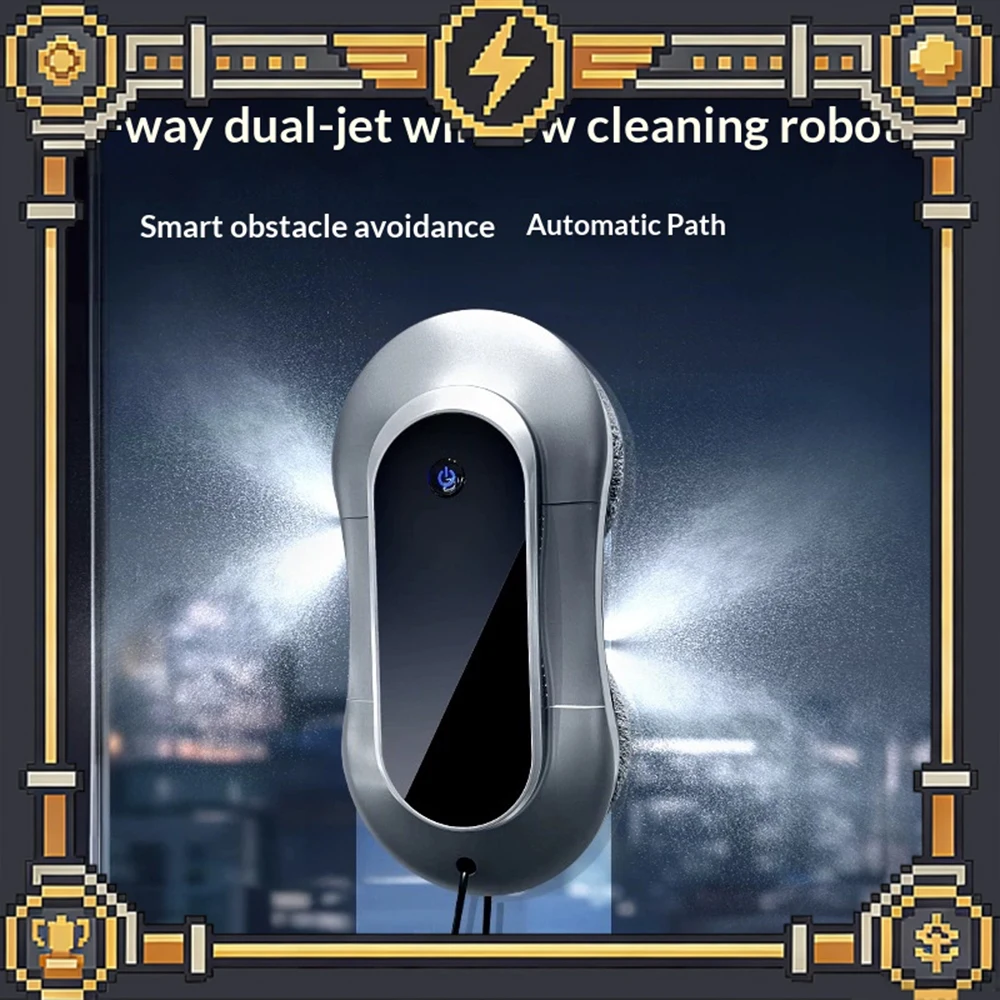 

X11PRO Robotic Window Cleaner Super double disc double suction Window-Washing Robots Bilateral ultrasonic water spraying