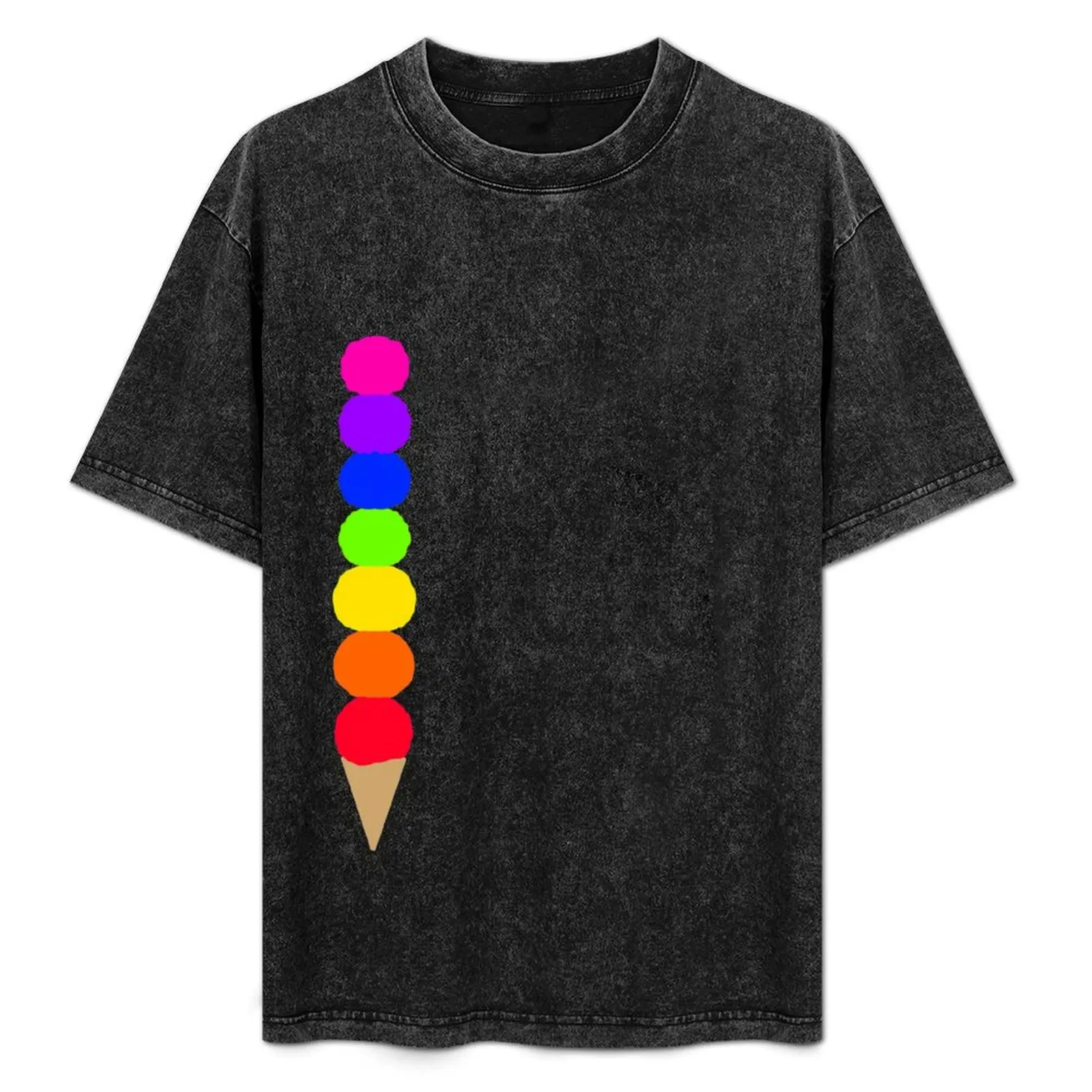 Rainbow ice cream T-Shirt customizeds hippie clothes boys whites new edition mens designer clothes