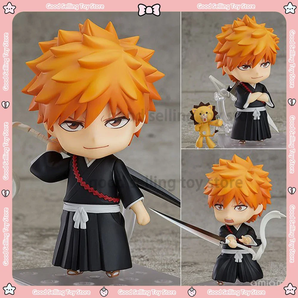 10cm Bleach Q Version Nendoroid 991 Kurosaki Ichigo Movable Face-changing Doll Hand Model Desktop Ornament Ready Stock Gift Toys