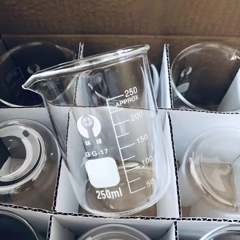 1 Set Lab Borosilicate GLass Beaker All Sizes Chemical Experiment Laboratory Equipment