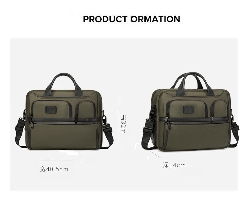 Valigetta per laptop a spalla sottile serie Alpha 3 in nylon balistico Borsa da uomo di alta qualità, valigetta da lavoro ad alta capacità