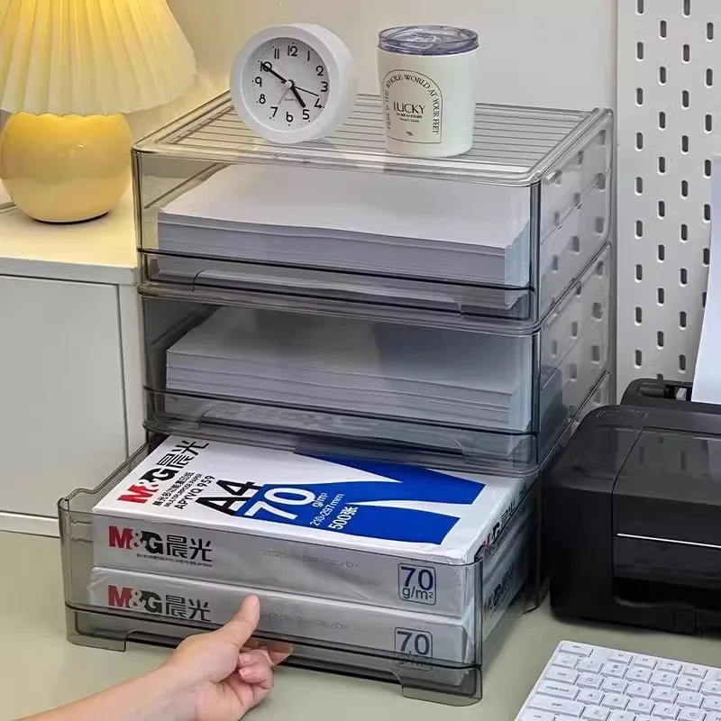 HYS printing paper storage box office drawer file data sorting locker workstation desktop storage Zhejiang