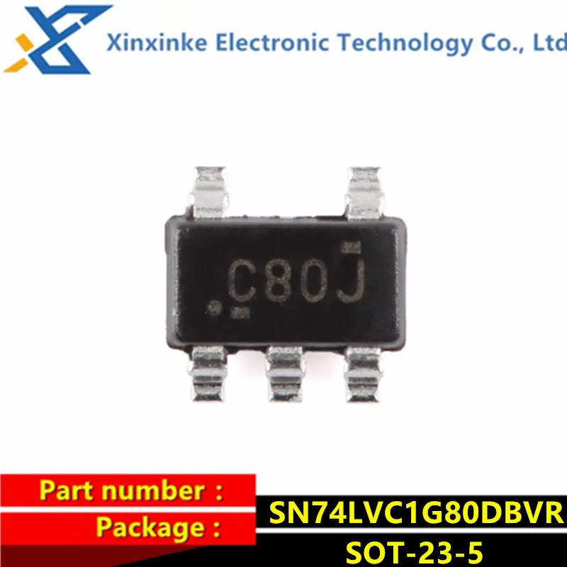 20PCS SN74LVC1G80DBVR C80R C80* SOT-23-5 Flip Flops Positive Edge Trig Single-Ended Logic ICs Brand New Original