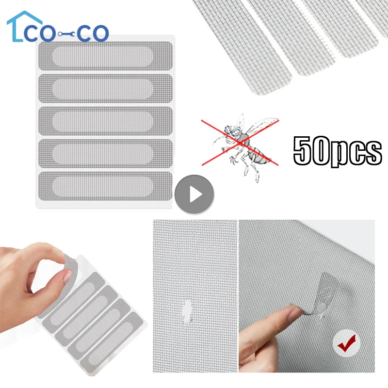 Strong Self Adhesive Screen Window Repair Tapes Window Net Screen Repair Patch Covering Up Holes Tears Anti-Insect Mosquito Mesh