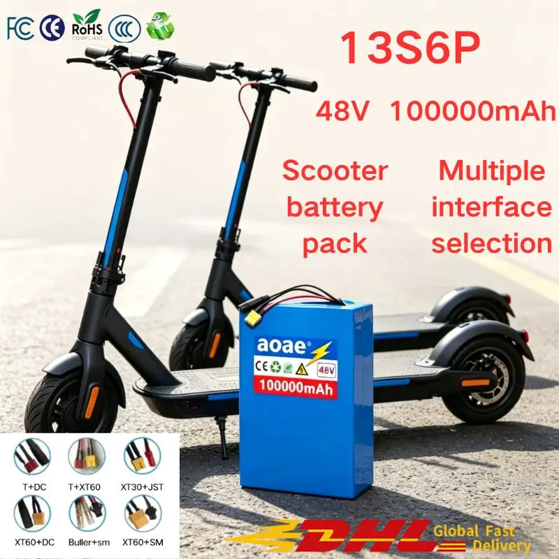 For E-Bike E-Scooter 48V 13S6P 100Ah With BMS Large Capacity Fast Charging Lithium Battery Pack | High Capacity Power