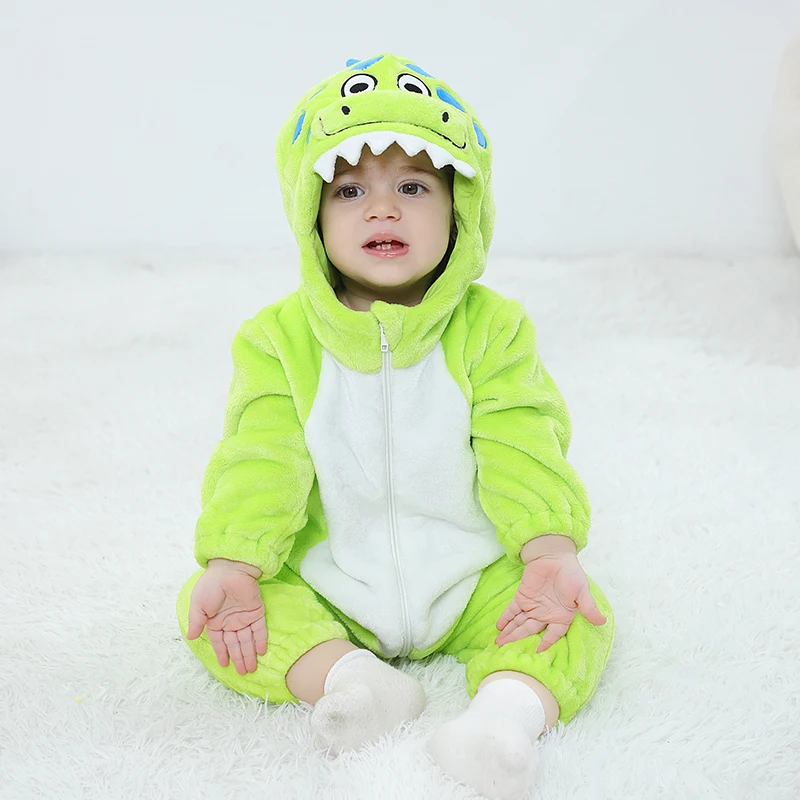 Kigurumis Baby Girls Boys Clothes Romper Winter Halloween Infant Anime Onesie Bodysuit Cosplay Costume Hooded Zipper Jumpsuits