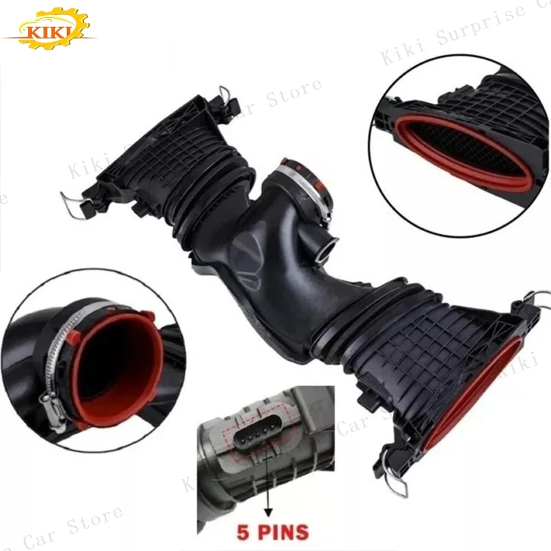 5 Pin Engine Air Intake Pipe For Mercedes-Benz C/E/M/R-Class With Air Mass Sensor Air Intake Duct Hose 6420902242 6429050500