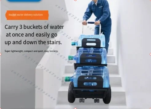 Electric Stair Climbing Hand Truck 200kg8Ah Lithium Battery Foldable Power StairClimber Motorized Cart for Cargo Transport Floor