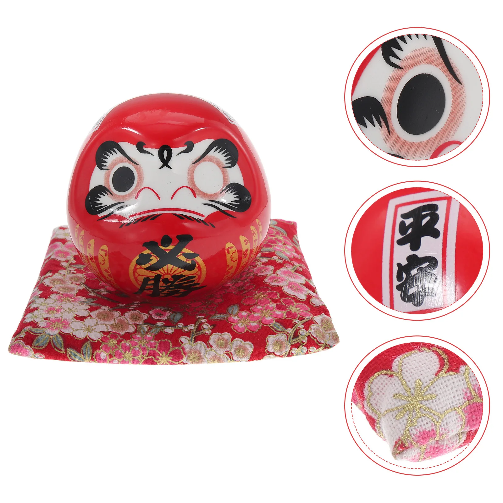 

Japanese Style Ceramic Statue Decoration for Home Office Car Dashboard Wealth Ornament Classic Retro Craft Gift