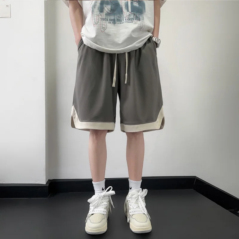 

Мужские повседневные свободные баскетбольные брюки-шорты American Sle Spor, прямые, длиной до колена, летние