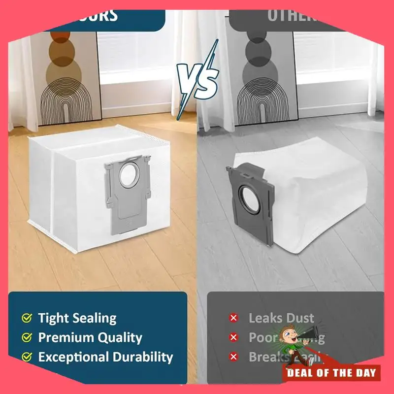 24-Hour Delivery Dust Bags For Roborock Q5+ , Q5 Pro+ , Q5 Duoroller+ , Q5 Max+ Plus, Q7+ , Q7 Max+ , Q8 Max+ , S8 Pro Ultra, Q1