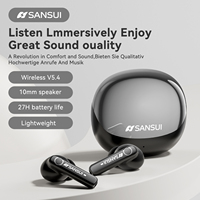 Sansui W66 TWS Wireless Earphones HD Stereo Bluetooth 5.4 Headphone ENC Noise Reduction in-Ear Sports Bluetooth Earbuds with Mic