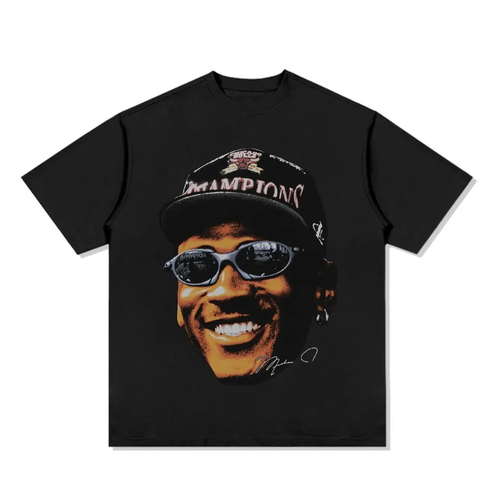 Basketball Star Rodman/Iversen/Anthony Printed Men Short Sleeve Basketball Fan Commemorative T-shirt Summer Men Clothing