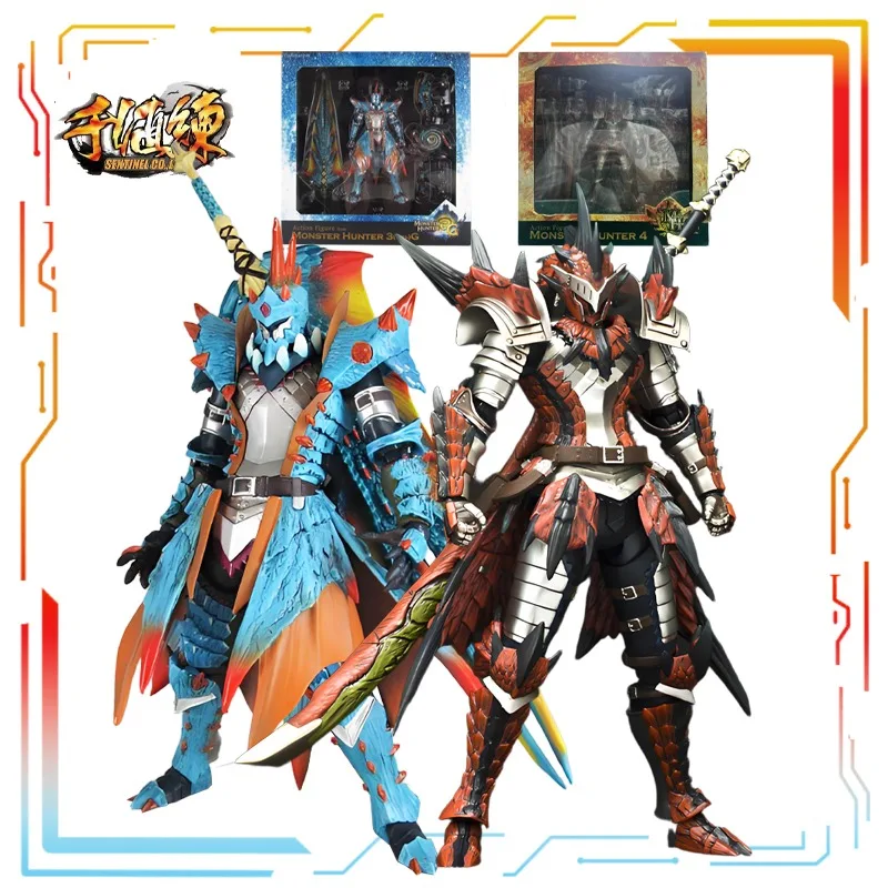 Mil valor prática original acabado boneca móvel série monstro caçador anime figura de ação modelo brinquedos modelo presentes para meninos