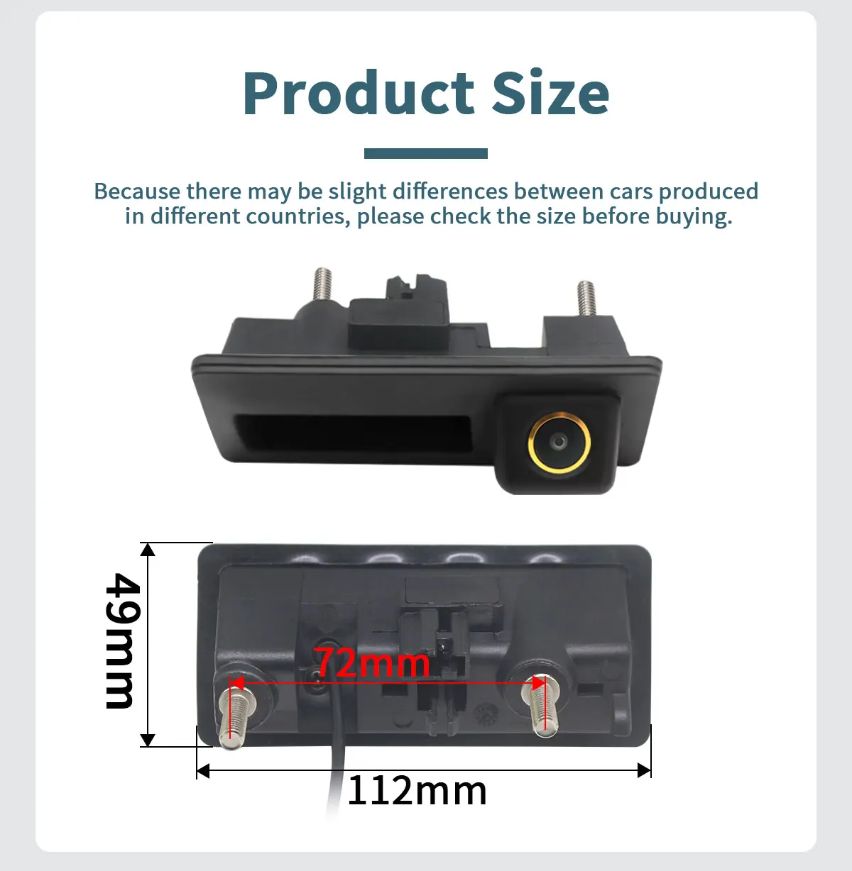 AHD 1080P Fahrzeug Rückansicht Reverse Kamera Für VW Golf Passat B7 B5 Tiguan T5 Jetta MK6 Für Audi A3 a4 A5 Q5 A6 Porsche Cayenne – Detail 4