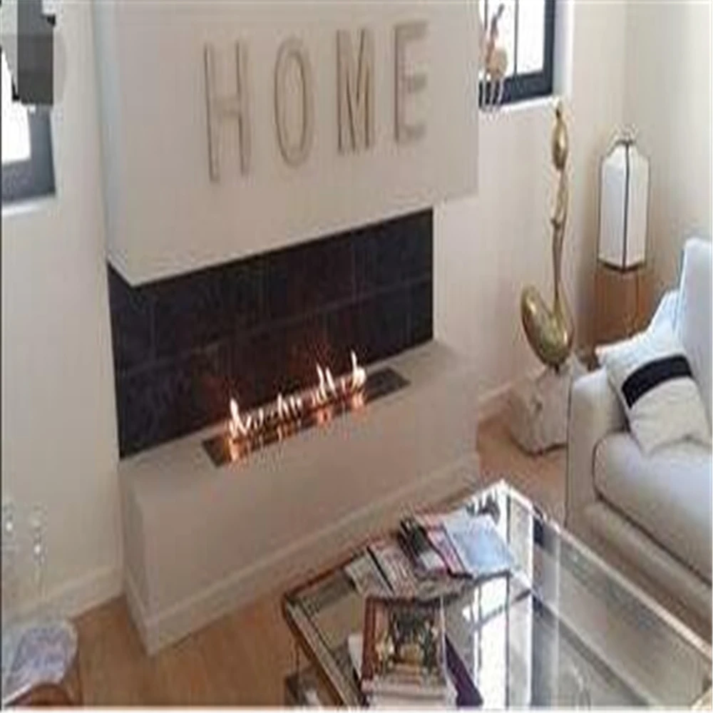 

tuya wifi bio kamin rectangular stainless steel bioethanol burner electric high quality ethanol fireplace