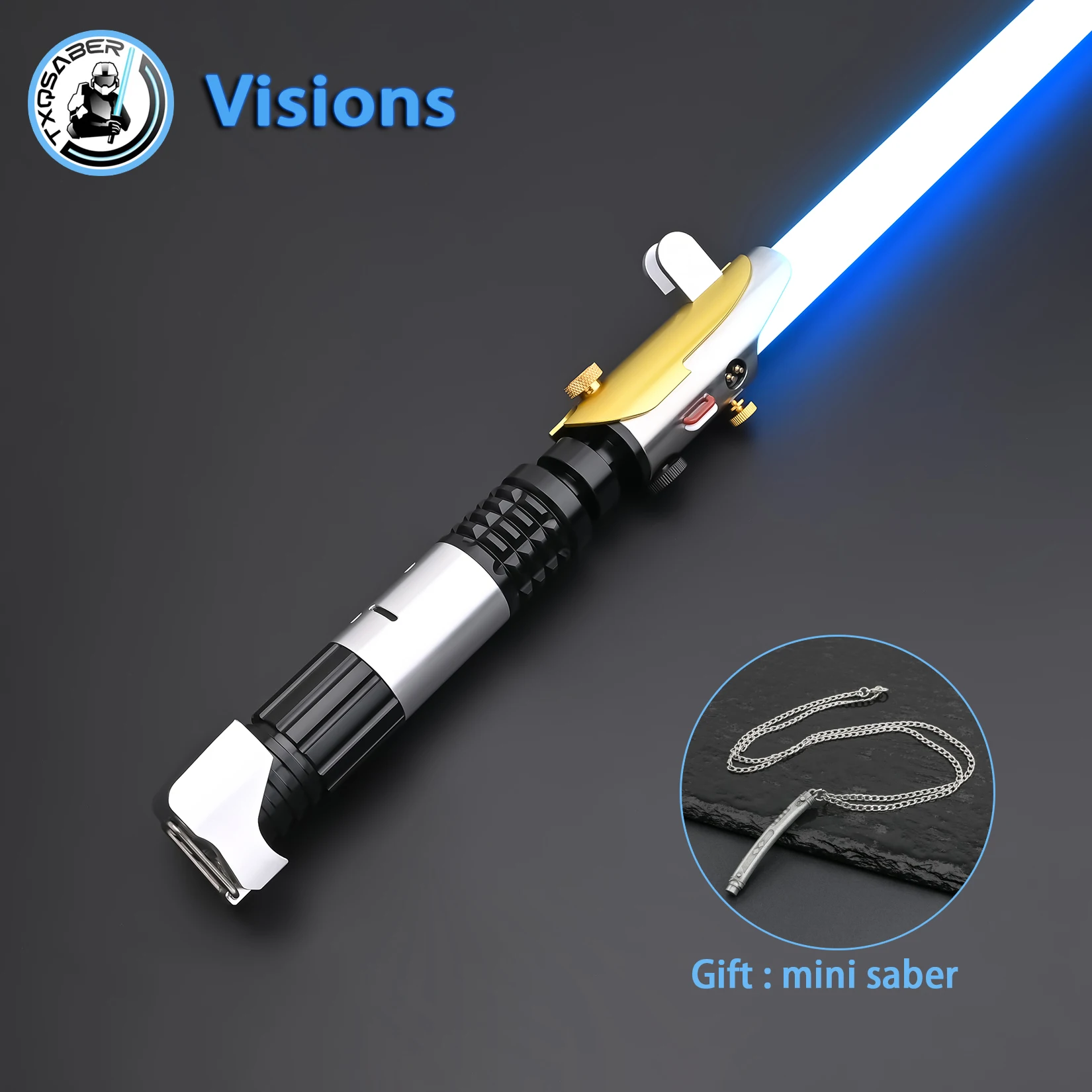 

Visions TXQSTUDIO RGB Neopixel Lightsaber Metal Hilt Bluetooth For Dueling Laser Sword Smooth Swing For Adult Cosplay Toy